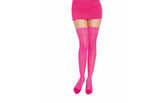 Dreamgirl Womens Thigh High Silicone Stockings Neon Pink - - Hosiery